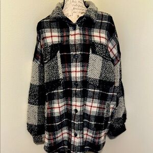 Sonoma Button-Up Plaid Shacket XL